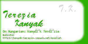 terezia kanyak business card